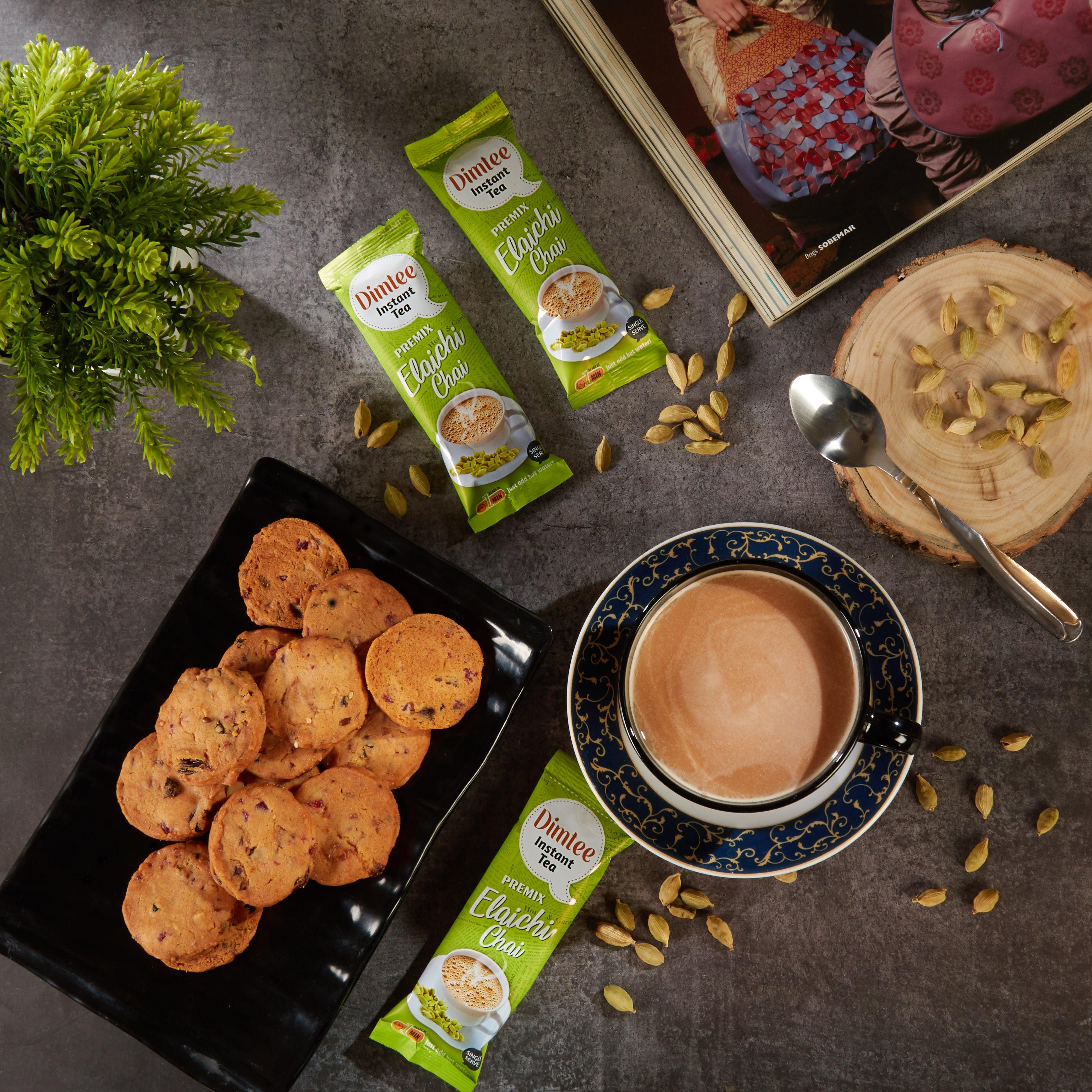 Chaizup Dimtee 1 Min Instant Elachi Premix Tea - 30 Sachets | Elachi Flavours | 30 Servings | 375g