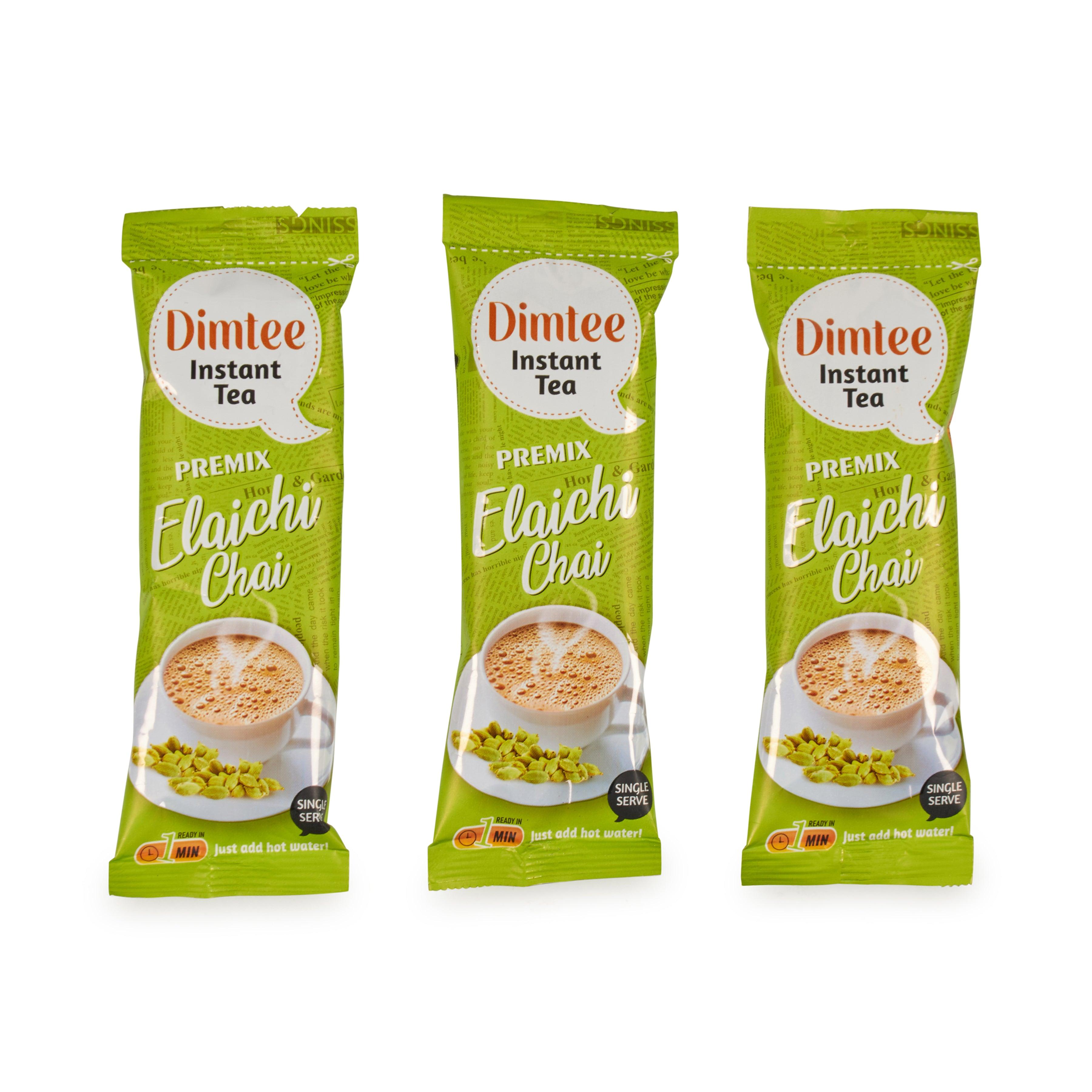 Chaizup Dimtee 1 Min Instant Elachi Premix Tea - 30 Sachets | Elachi Flavours | 30 Servings | 375g