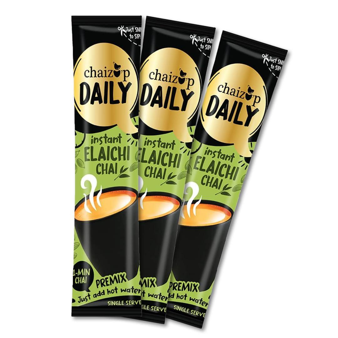 Chaizup Daily 1 Min Instant Kesar Tea Premix - 30 Sachets | Kesar Flavours | 30 Servings | 420g