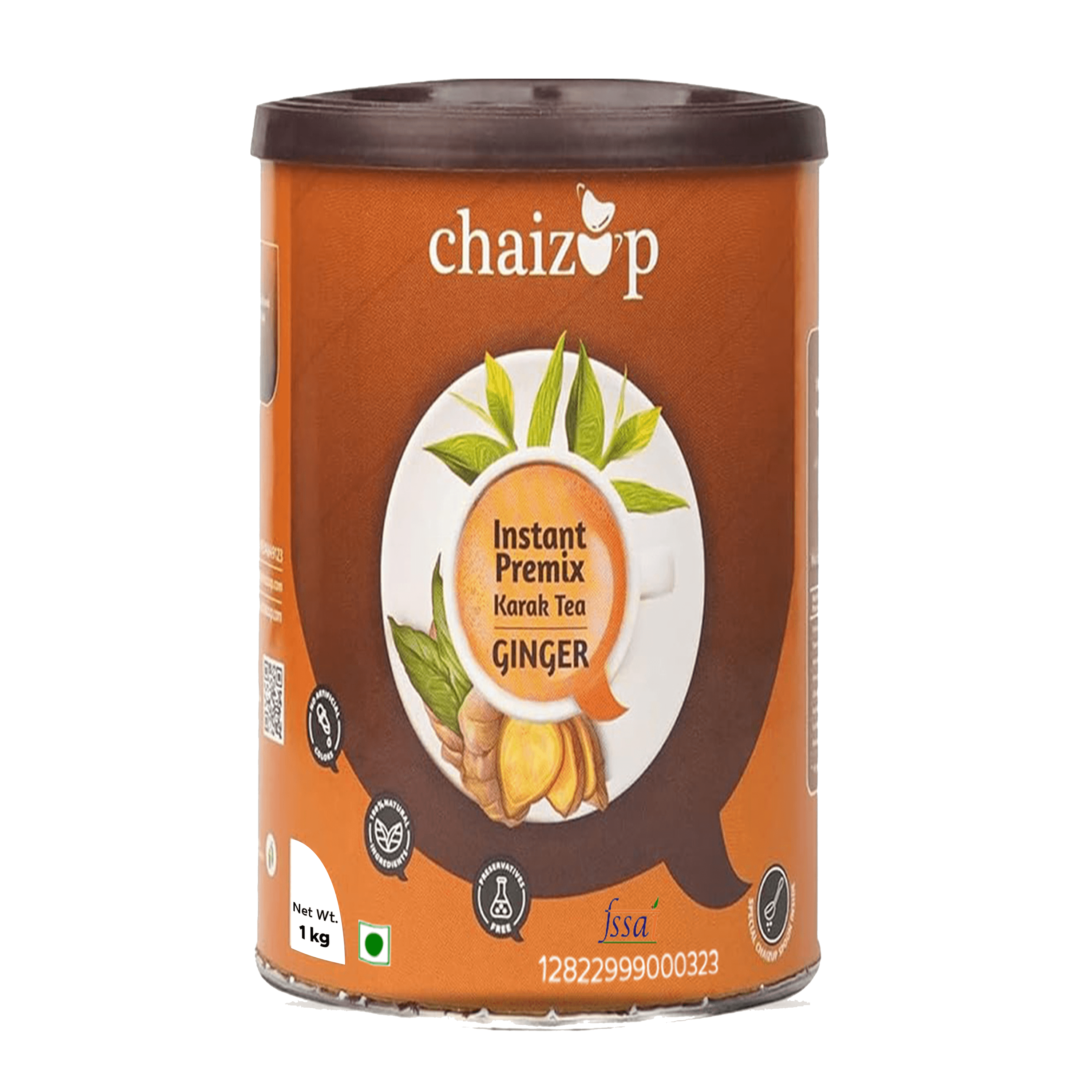 Chaizup Premium 1 Min Instant Assorted Tea Pack - 1kg Cans (Pack of 2) | Ginger & Cardamom Flavours | Approx. 144 Servings | 2kg