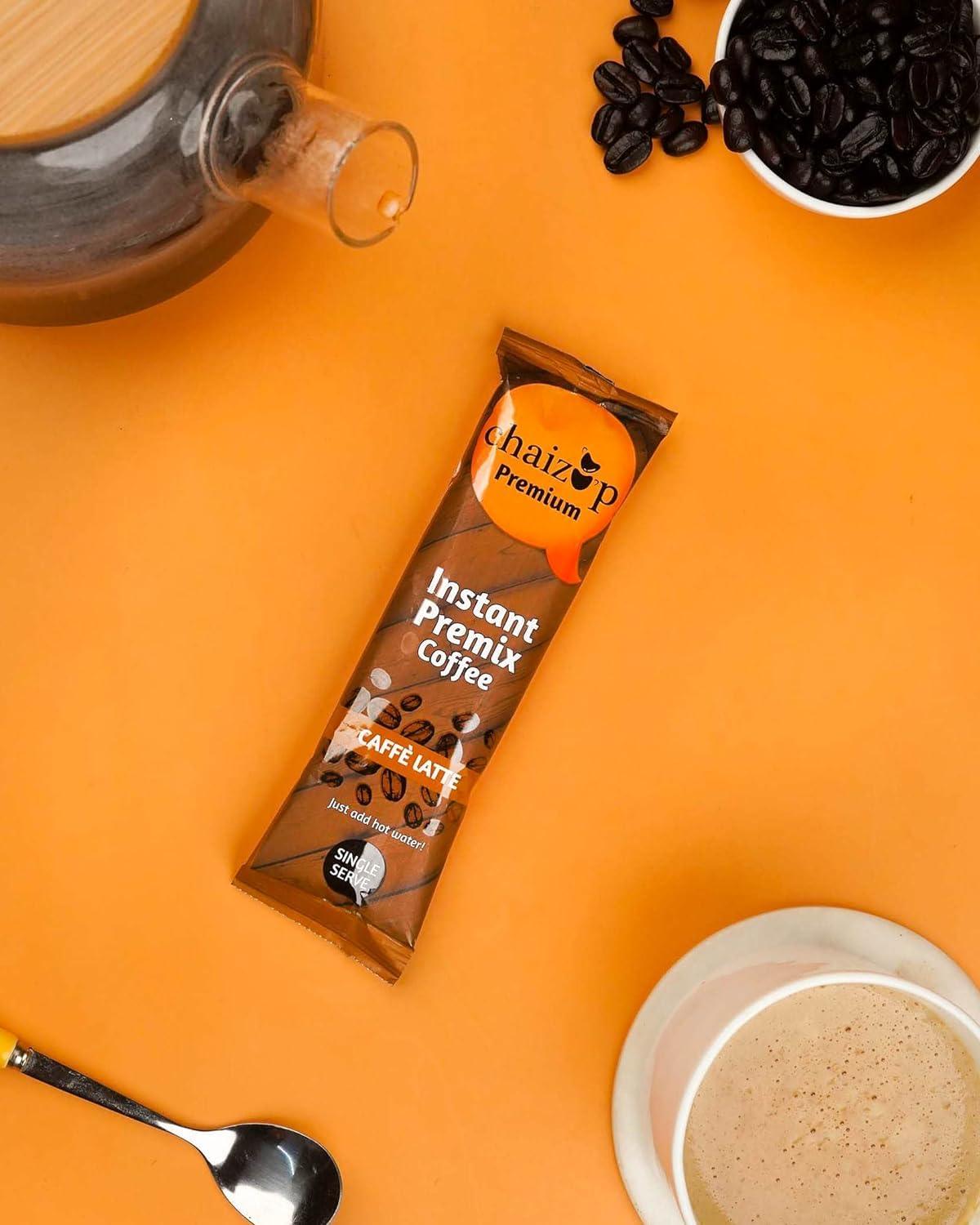 Chaizup Premium 1 Min Instant Assorted Coffee Pack - 24 Sachets | Caramel, Vanilla, Cappuccino & Hazelnut Flavours | 24 Servings | 4 Packs (6 Sachets Each) | 480g