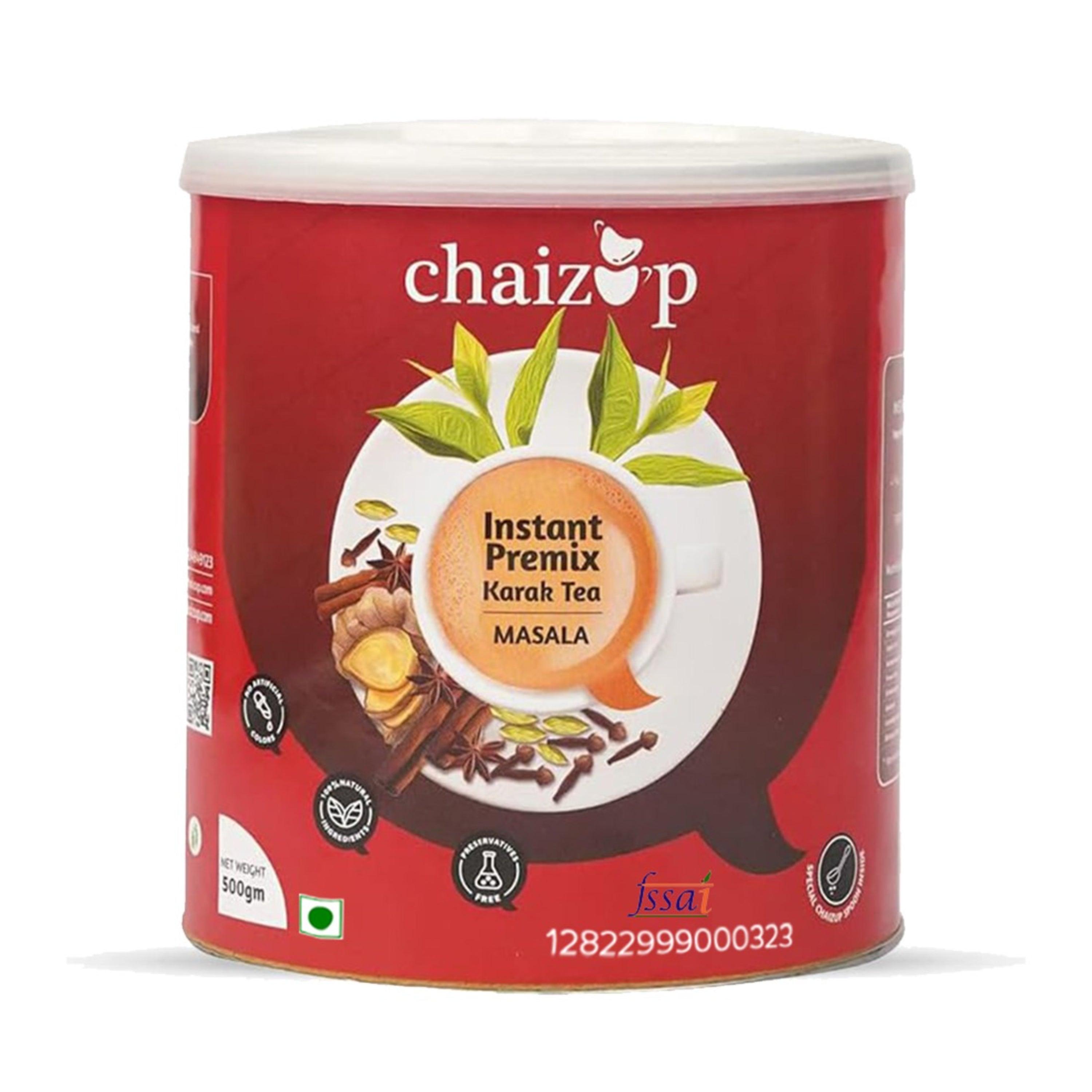 Chaizup Premium 1 Min Instant Assorted Tea Pack - 500g Cans (Pack of 3) | Masala, Saffron & Cardamom Flavours | Approx. 108 Servings | 1500g