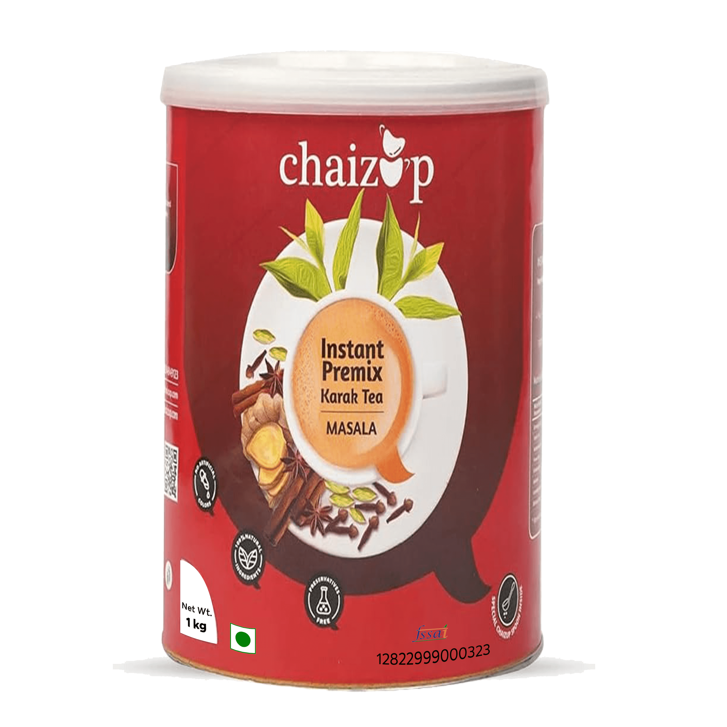 Chaizup Premium 1 Min Instant Assorted Tea Pack - 1kg Cans (Pack of 2) | Cardamom & Masala Flavours | Approx. 144 Servings | 2kg