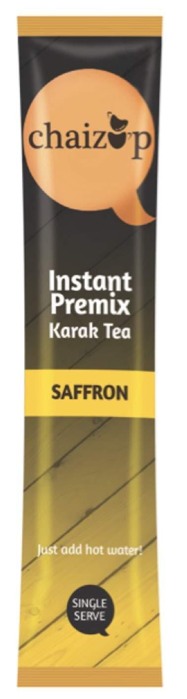 Chaizup Premium 1 Min Instant Assorted Tea Pack - 40 Sachets | Cardamom, Ginger, Masala, Saffron Flavours | 40 Servings | 4 Packs (10 Flavours Each) | 560g