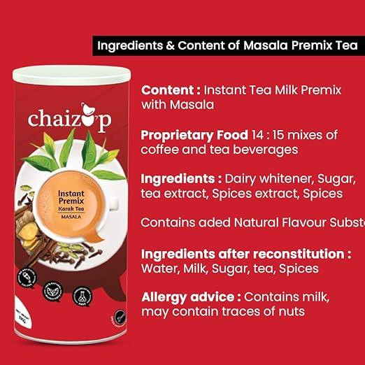 Chaizup Premium 1 Min Instant Assorted Tea Pack - 1kg Cans (Pack of 3) | Cardamom, Ginger, Masala Flavours | Approx. 214 Servings | 3kg
