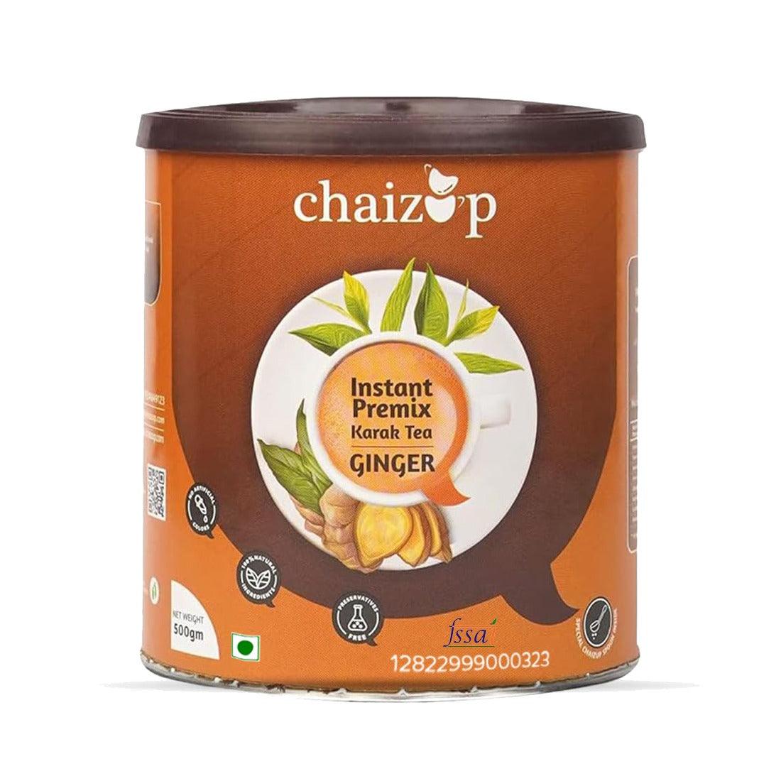 Chaizup Premium 1 Min Instant Assorted Tea Pack - 500g Cans (Pack of 3) | Masala, Ginger & Saffron Flavours | Approx. 108 Servings | 1500g