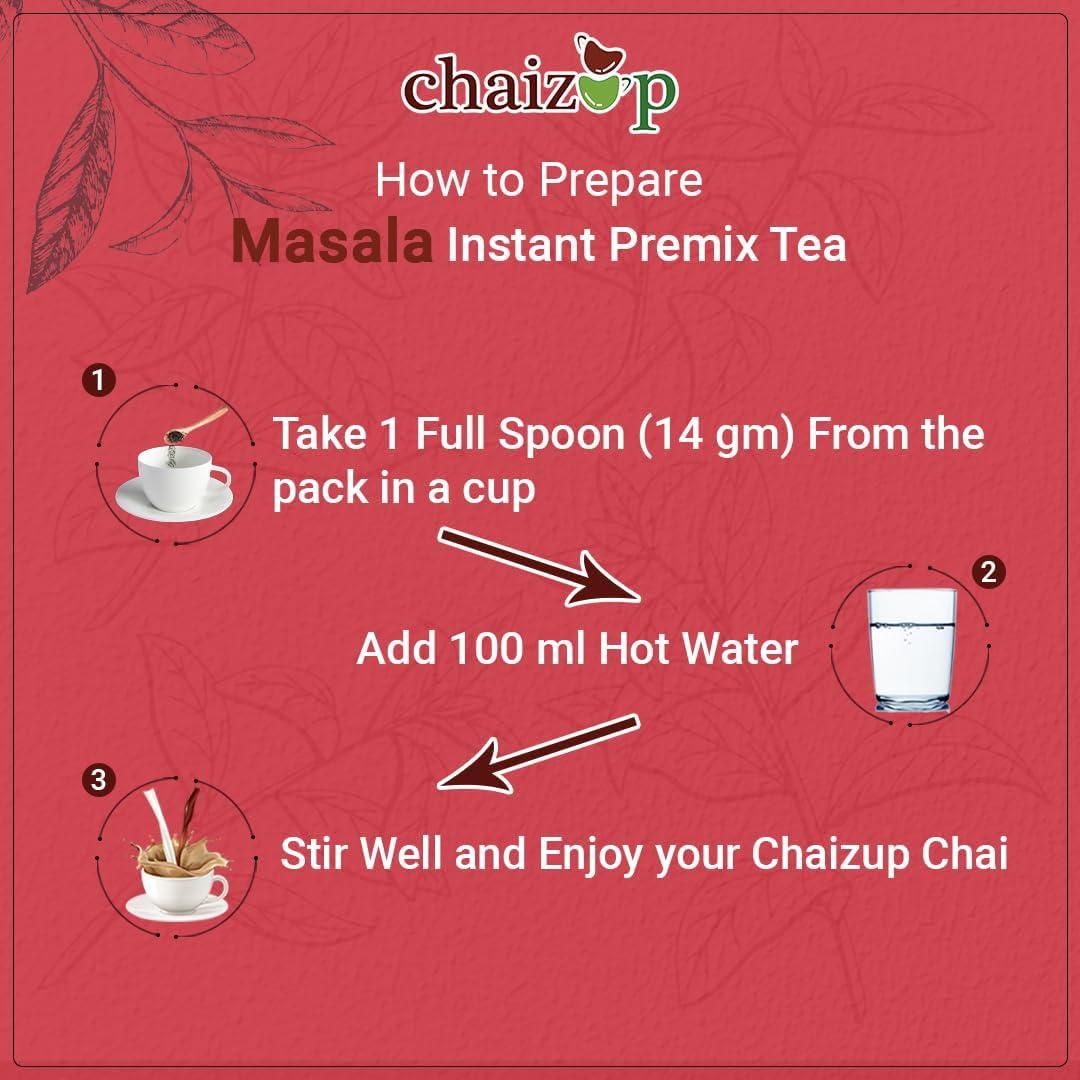 Chaizup Premium 1 Min Instant Assorted Tea Pack - 1kg Poly (Pack of 2) | Saffron & Masala Flavours | Approx. 144 Servings | 2kg