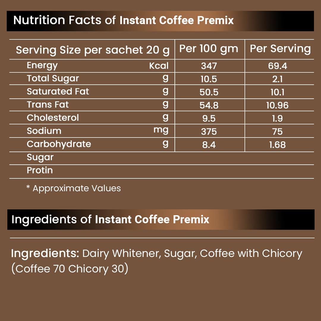 Chaizup Premium 1 Min Instant Coffee Premix - 1kg Can | Regular Coffee Flavours | Approx. 72 Servings | 1kg