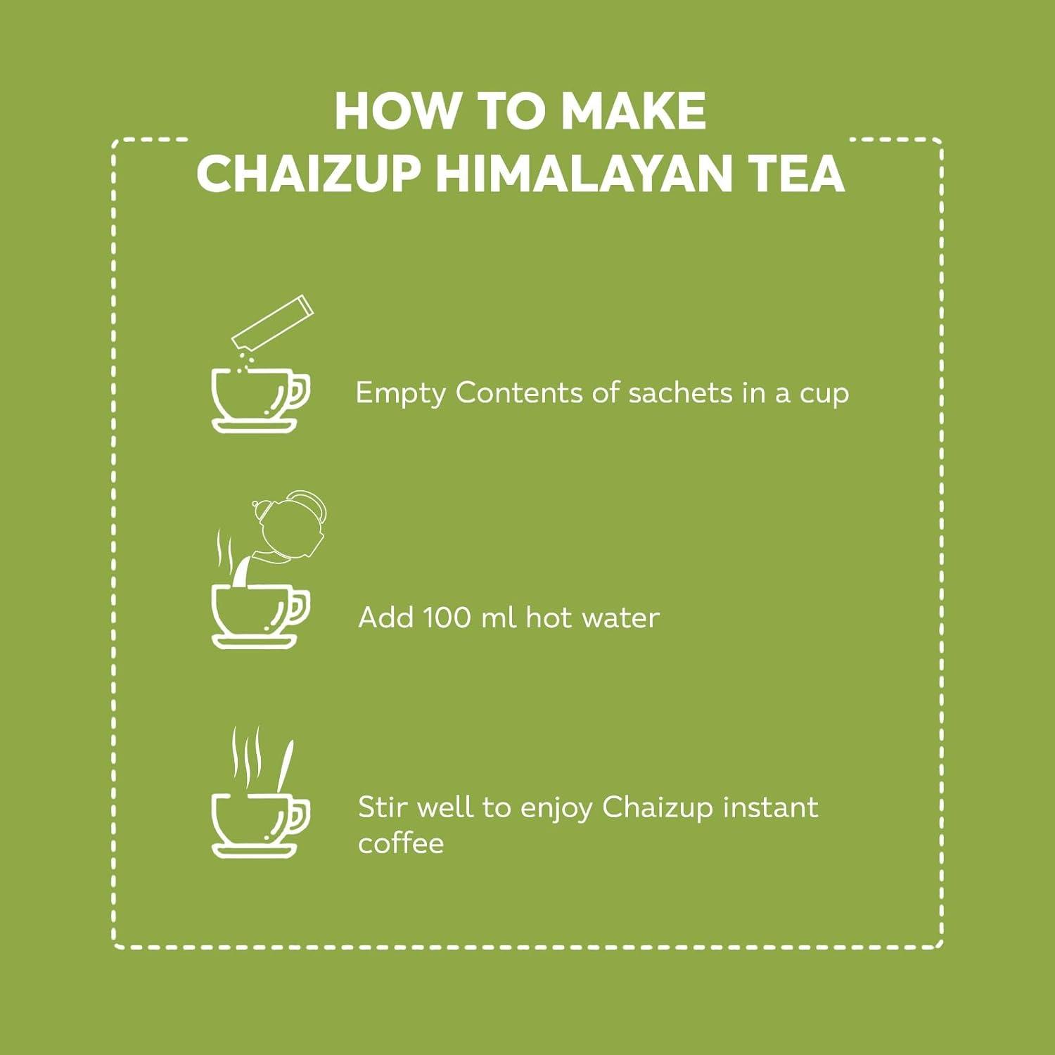 Chaizup Daily 1 Min Instant Himalayan Herbal Delight Chai - 30 Sachets (360g)| Himalayan Herbal Delight Tea Premix