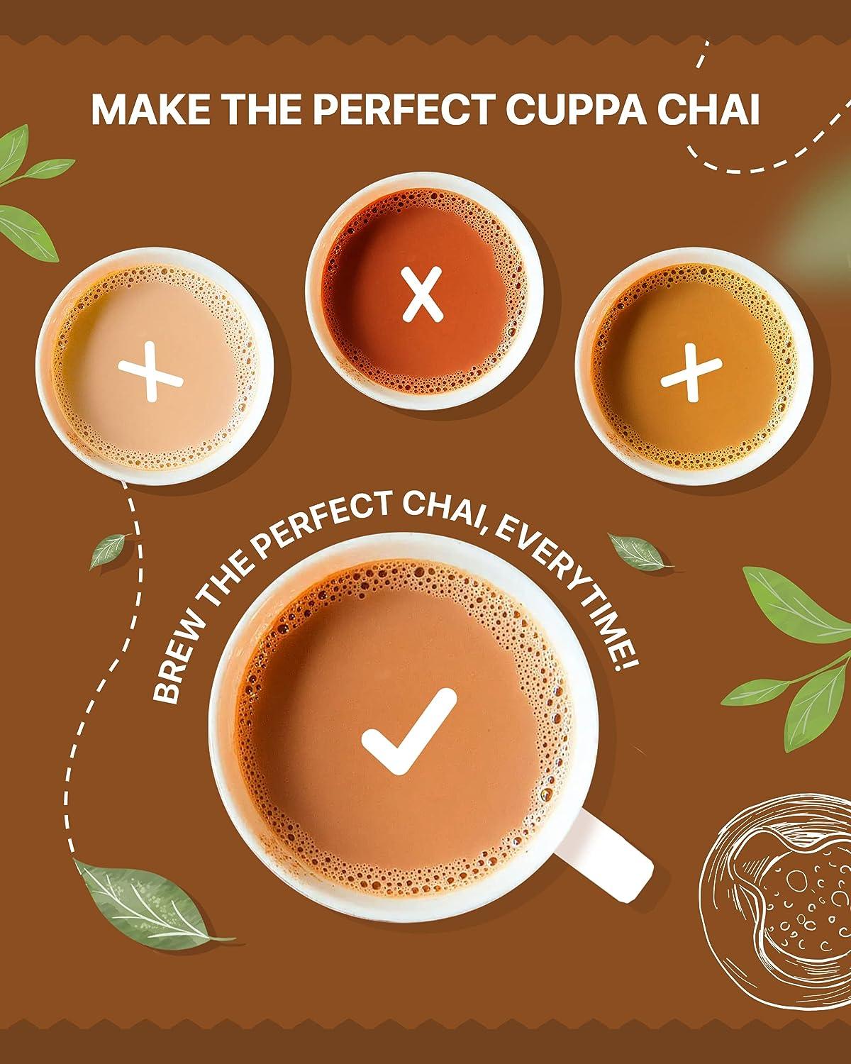 Chaizup Premium 1 Min Instant Masala Tea Premix - 500g Can | Masala Flavours | Approx. 35 Servings | 500g