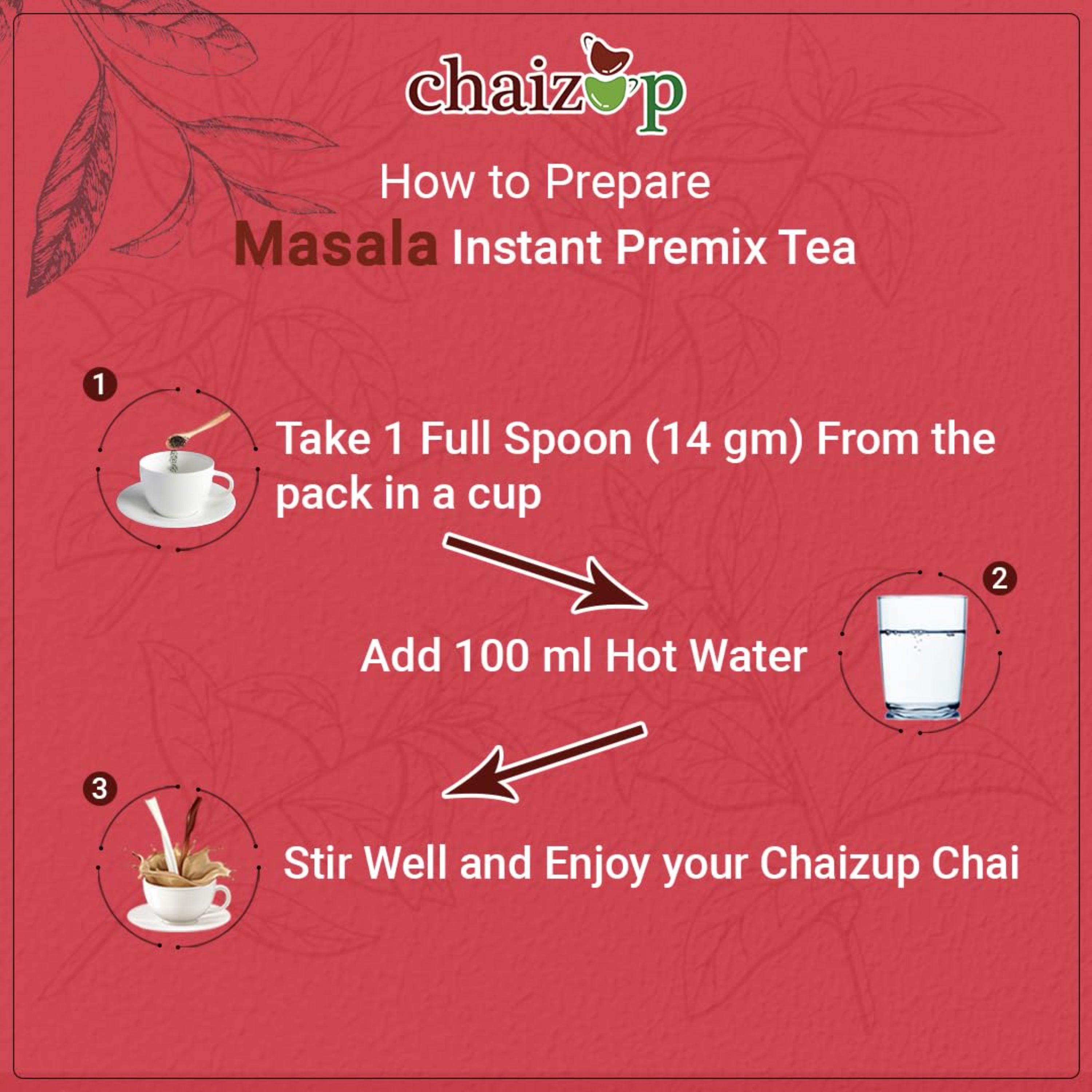 Chaizup Premium 1 Min Instant Assorted Tea Pack - 500g Cans (Pack of 3) | Masala, Saffron & Cardamom Flavours | Approx. 108 Servings | 1500g