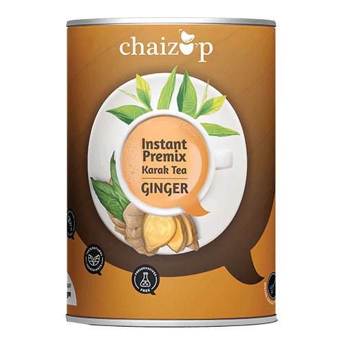 Chaizup, Ginger Tea Premix - 500 Gm, Can Packing For 35 Serve, Adrak Chai, Easy To Make Instant Tea, Home Like Tea