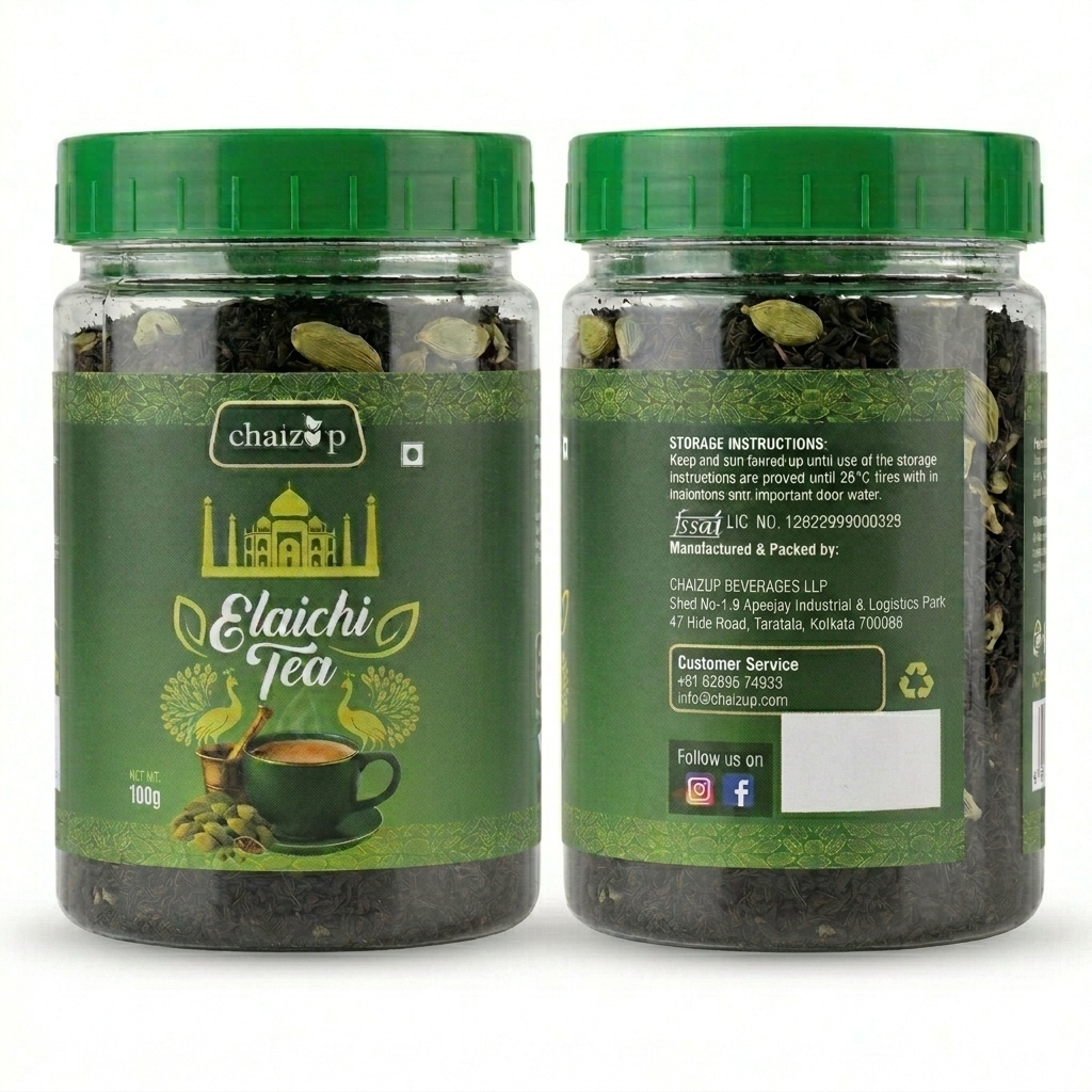 Chaizup Premium Elaichi CTC Tea | Strong Aroma & Rich Flavor Cardamom 100g Fresh Jar