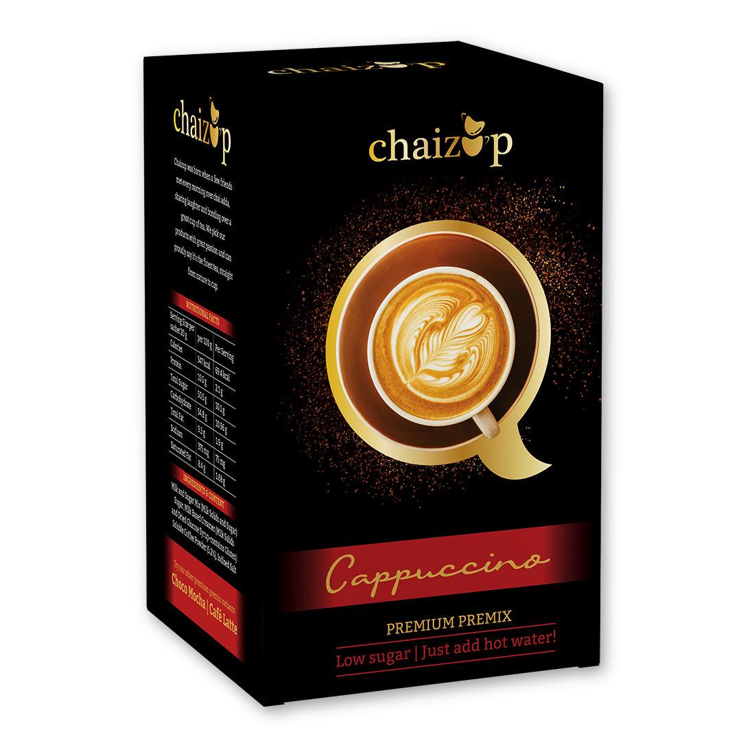 Chaizup Premium 1-Min Instant Cappuccino Coffee Premix - 6 Sachets | Cappuccino Flavours | 6 Servings | 120g