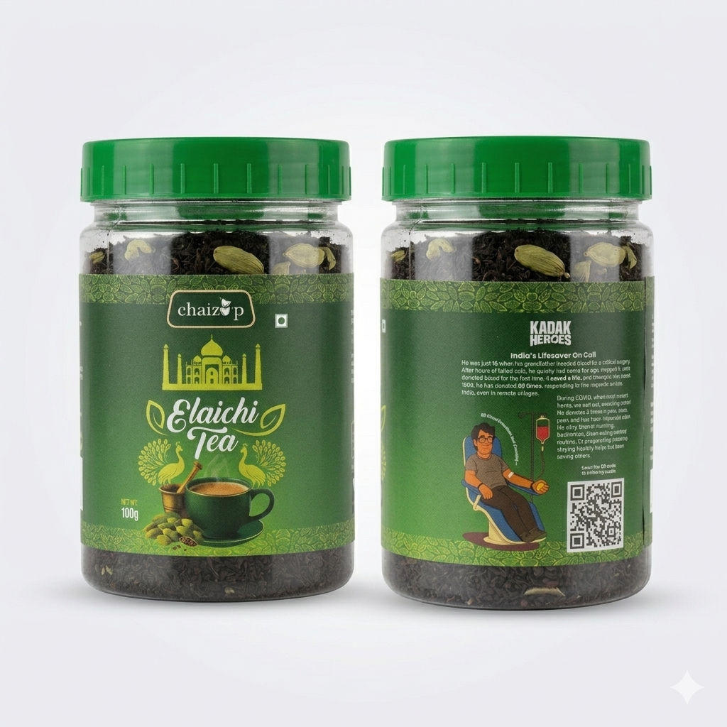 Chaizup Premium Elaichi CTC Tea | Strong Aroma & Rich Flavor Cardamom 100g Fresh Jar