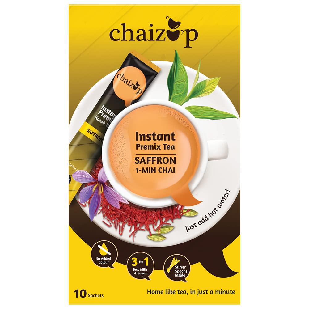 Instant Saffron Premix Tea (10 Sachets) - Chaizup